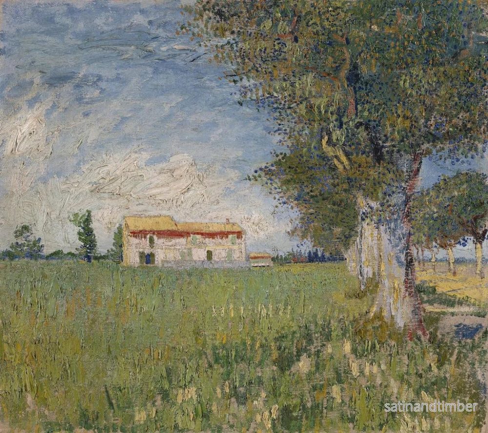 Reproduktion av målningen av en gård i ett vetefält - Vincent van Gogh - Bild 2