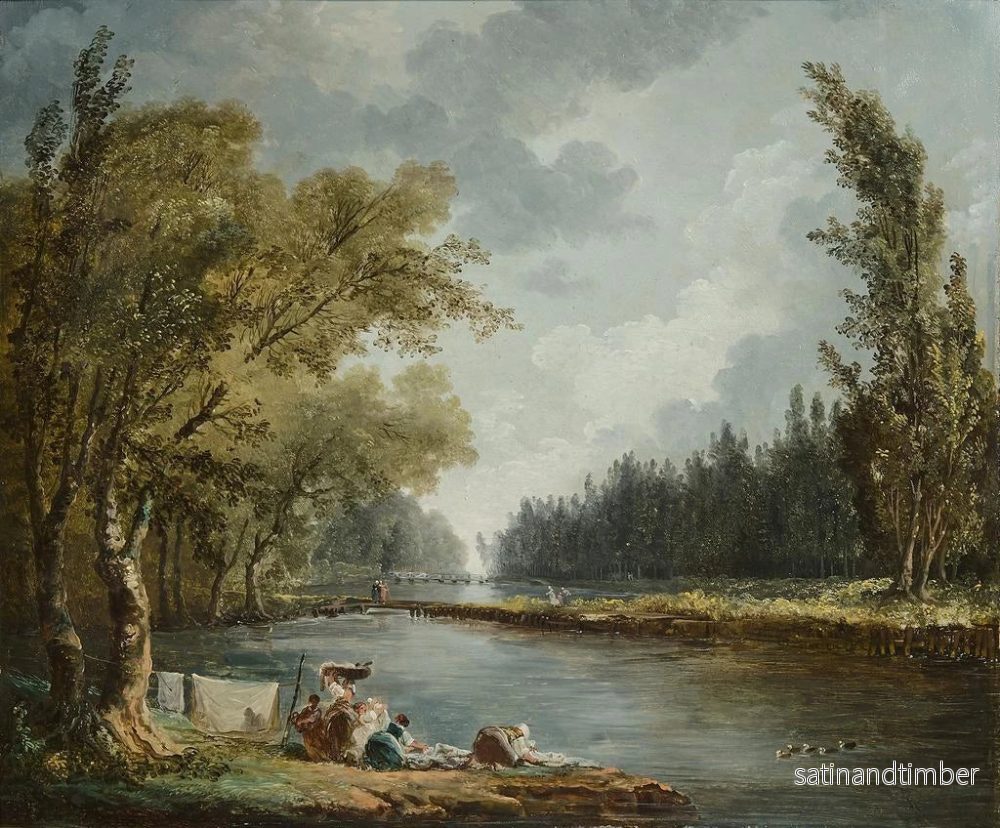 Reproduktion av målningen La Marne à Charenton et le Moulin de Charenton - Hubert Robert - Bild 2