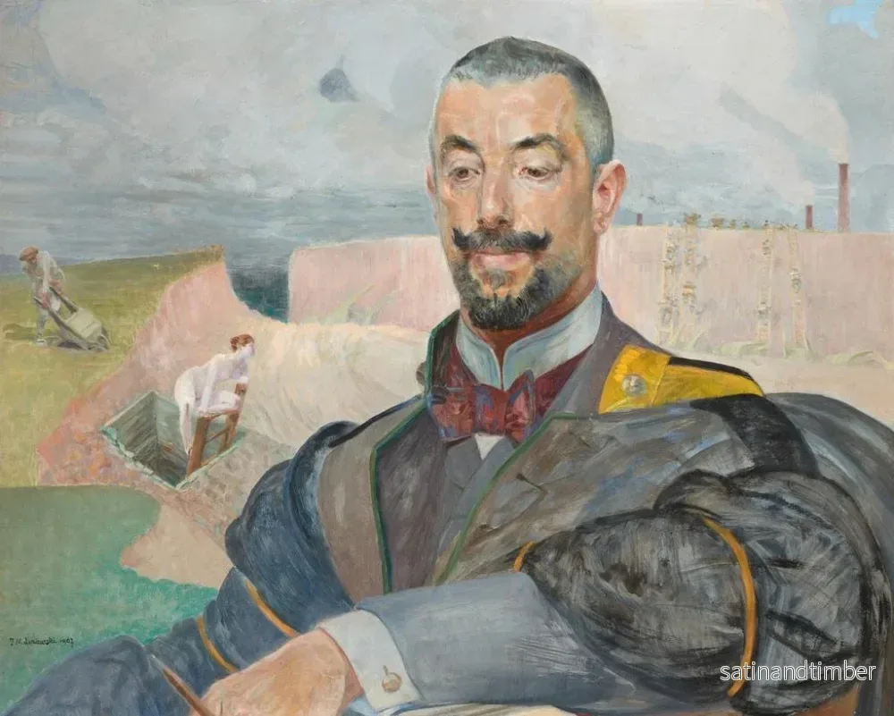Reproduktion av målningen Portrait av Erazm Barcz - Jacek Malczewski - Bild 2