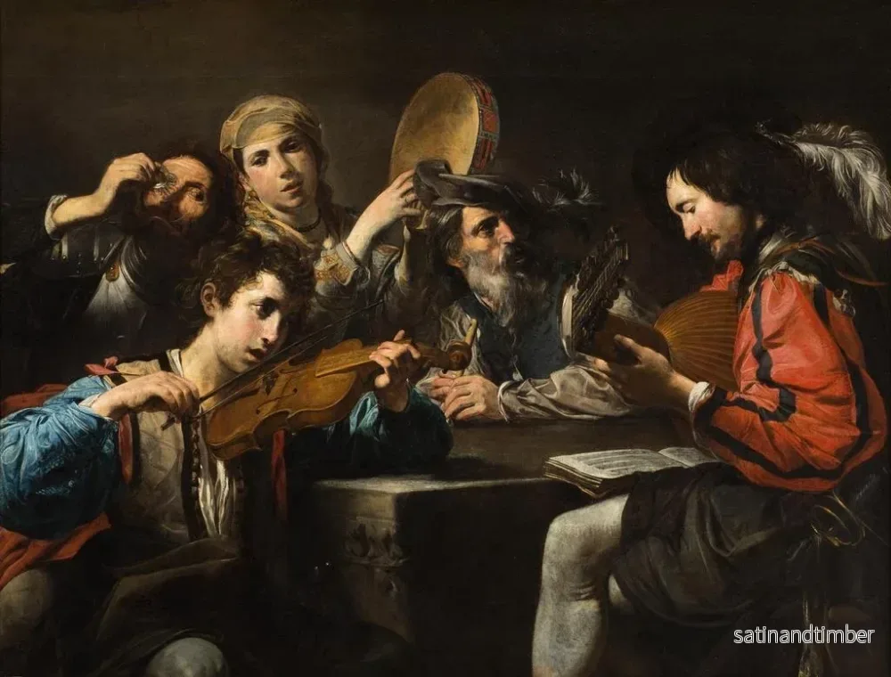 Reproduktion av målningen En musikfest - Valentin de Boulogne - Bild 2