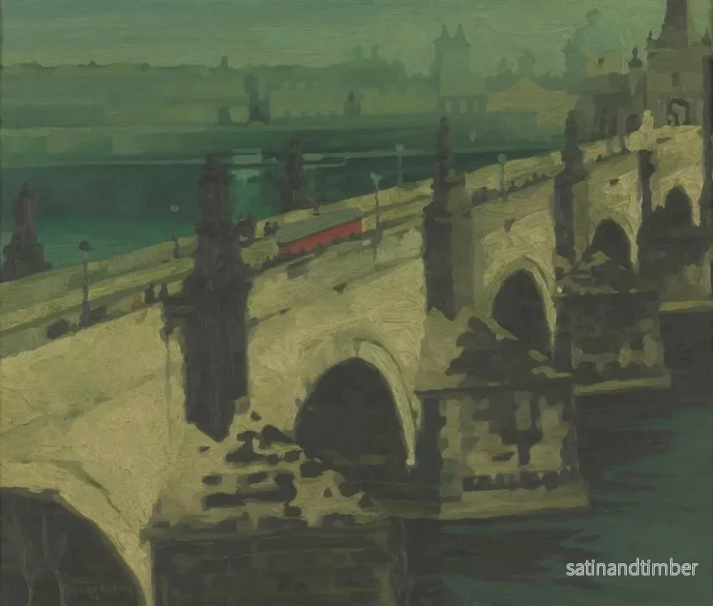 Reproduktion av målningen Pont Charles i Prag - René Leclercq - Bild 2