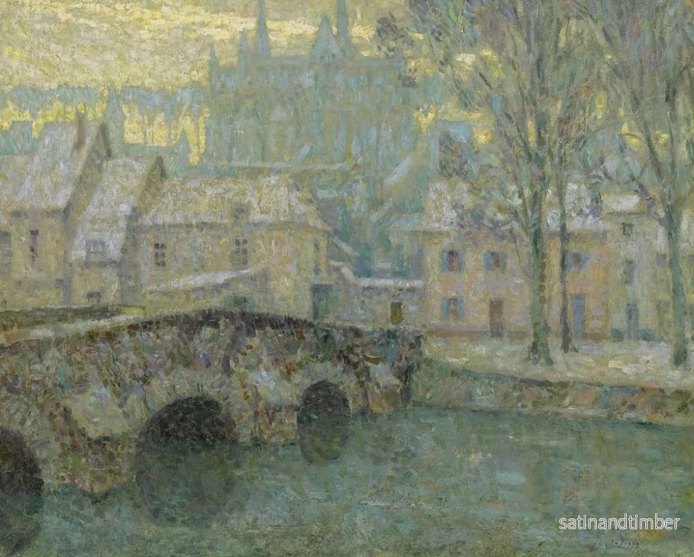 Reproduktion av målningen La neige à Chartres - Henri Le Sidaner - Bild 2