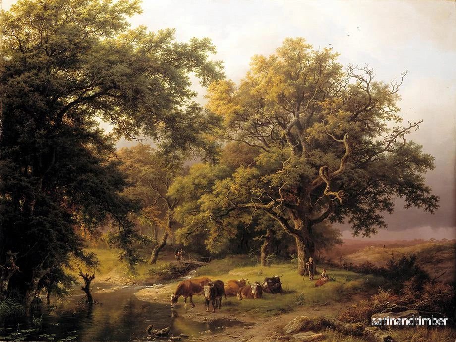 Reproduktion av målningen Ruisseau au bord des bois - Barend Cornelis Koekkoek - Bild 2