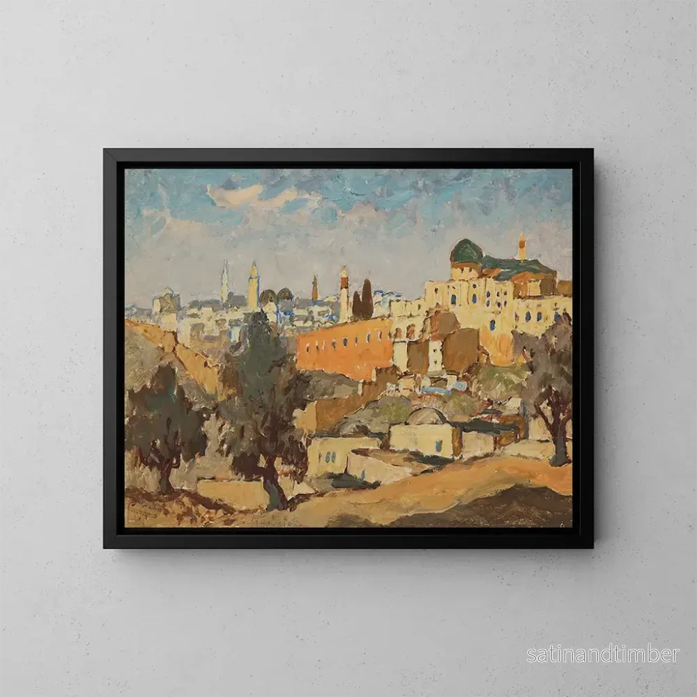Reproduktion av målningen Vue de Jérusalem depuis le village de Silwan - Konstantin Ivanovich Gorbatov