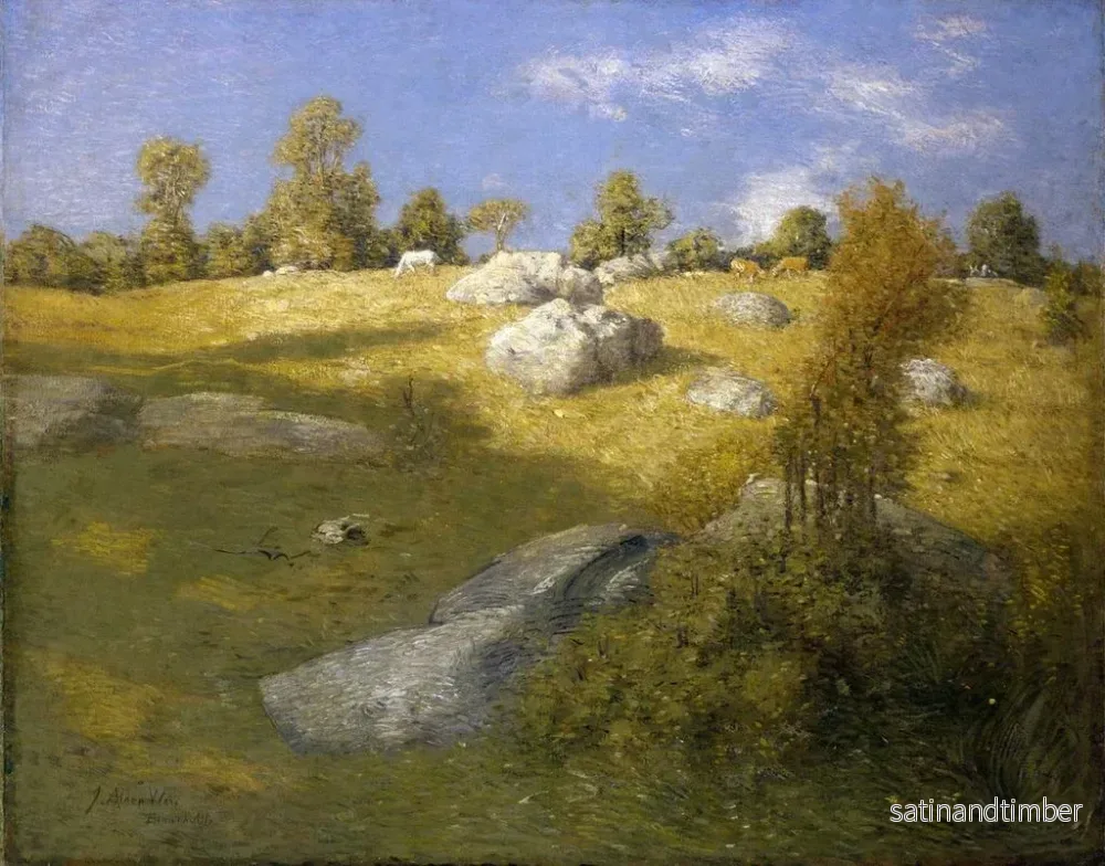 Reproduktion av målningen av högt betesmark - Julian Alden Weir - Bild 2