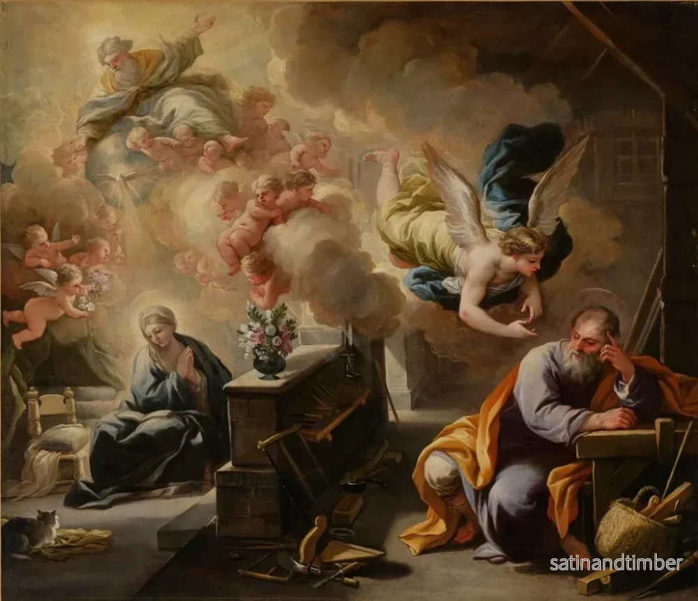 Reproduktion av målningen Le rêve de saint Joseph - Luca Giordano - Bild 2