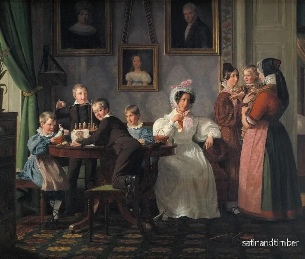 Reproduktion av målningen La famille Waagepetersen - Wilhelm Marstrand - Bild 2