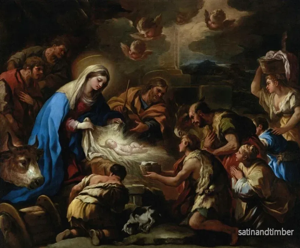 Reproduktion av målningen L'Adoration des bergers - Luca Giordano - Bild 2