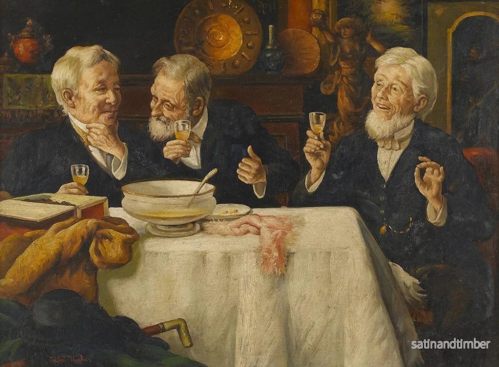 Reproduktion av målningen Tre män vid bordet - Talbot Hughes - Bild 2