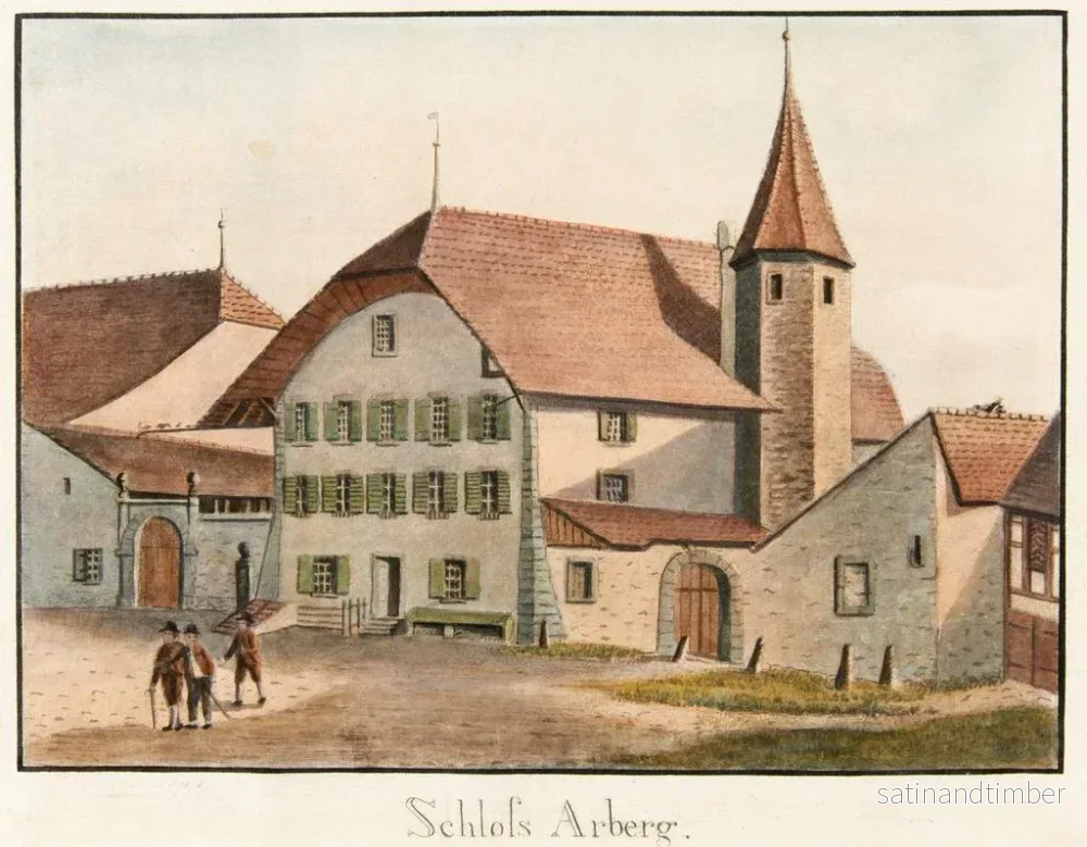 Reproduktion av målningen Château d'Arberg - Jakob Samuel Weibel - Bild 2