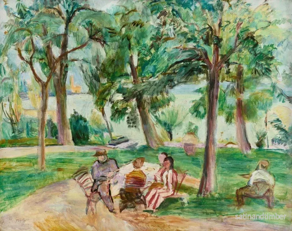 Reproduktion av målningen Trädgård i Langenargen med Hans Purrmann - Rudolf Grossmann - Bild 2