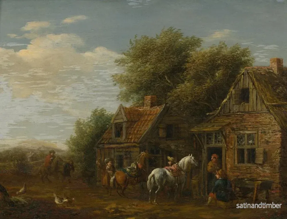 Reproduktion av målningen Cavaliers dans un village - Barent Gael - Bild 2