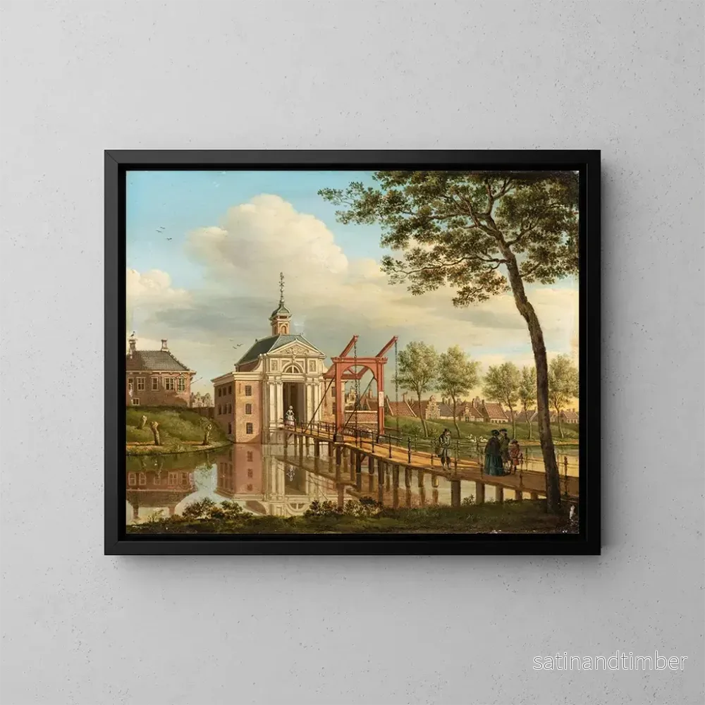 Reproduktion av målningen En vy av Marepoort i Leyde – Paulus Constantijn la Fargue Reproduktion av målningen En vy av Marepoort i Leyde – Paulus Constantijn la Fargue