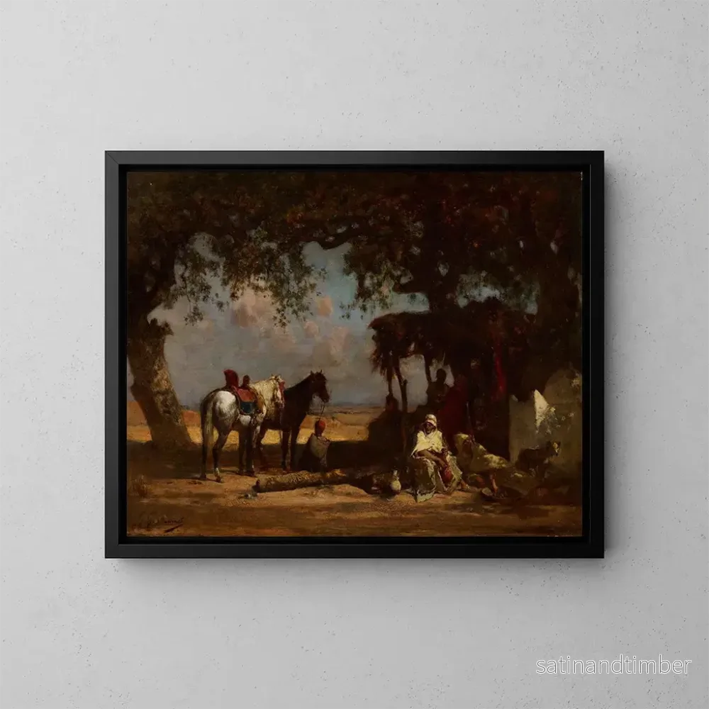 Reproduktion av målningen En arablägerplats - Gustave-Achille Guillaumet
