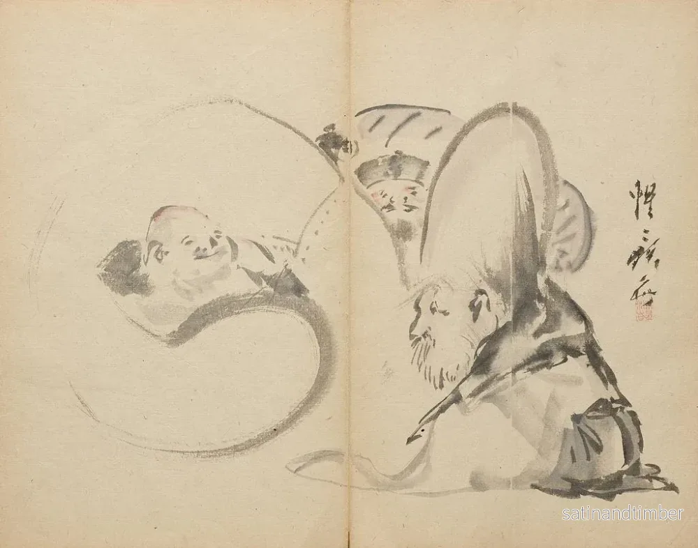 Reproduktion av målningen Gudar av lycka - Kawanabe Kyōsai - Bild 2