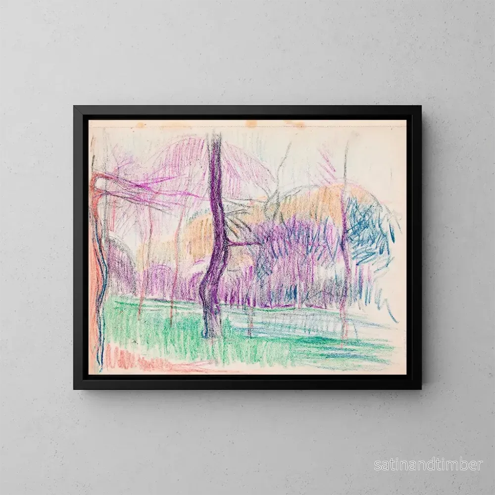 Reproduktion av målningen Landskapsbild av träd - Magnus Enckell