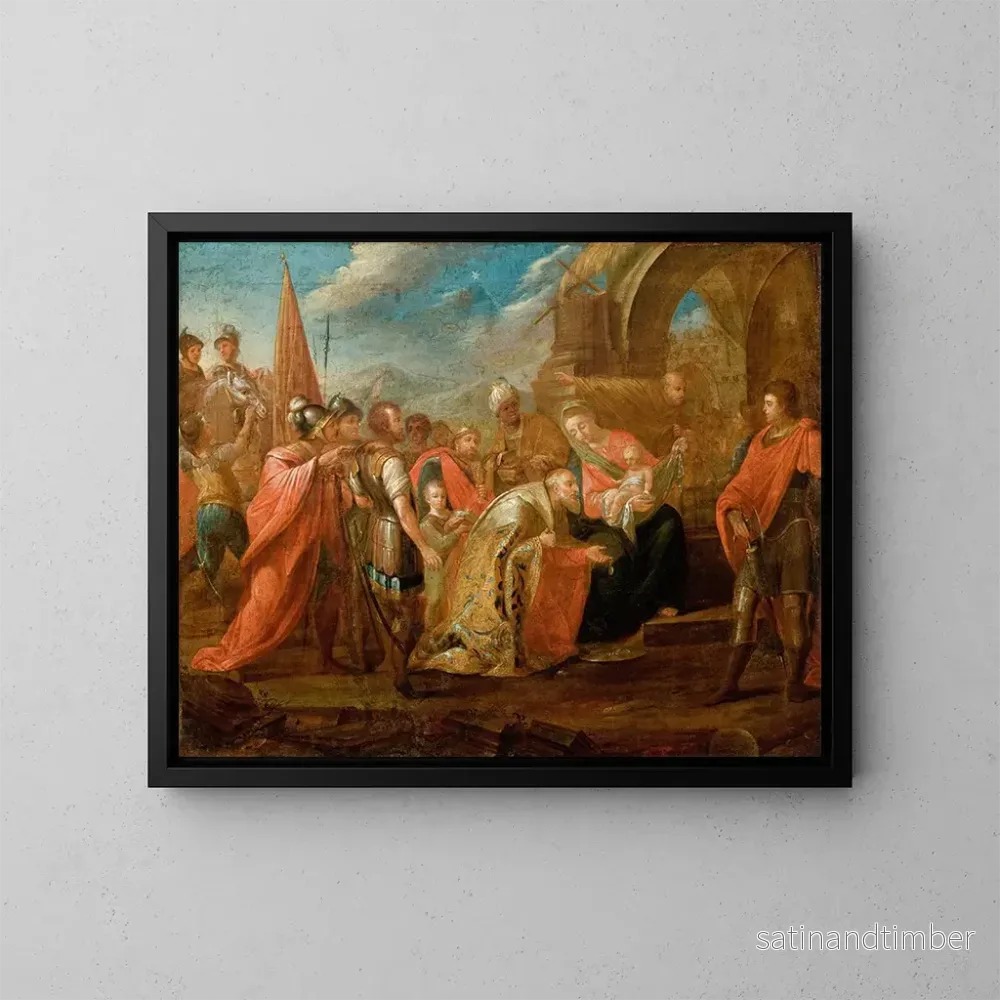 Reproduktion av målningen av Adoration des Mages - Teodor Baltazar Stachowicz