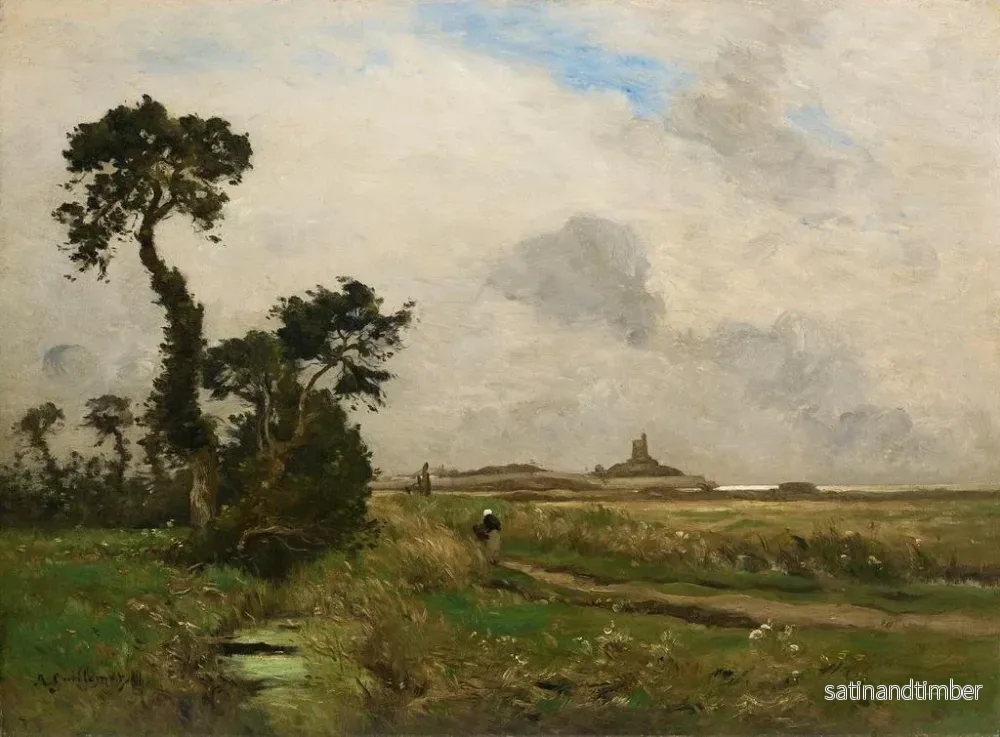 Reproduktion av målningen Väg i öppet landskap - Jean-Baptiste Antoine Guillemet - Bild 2