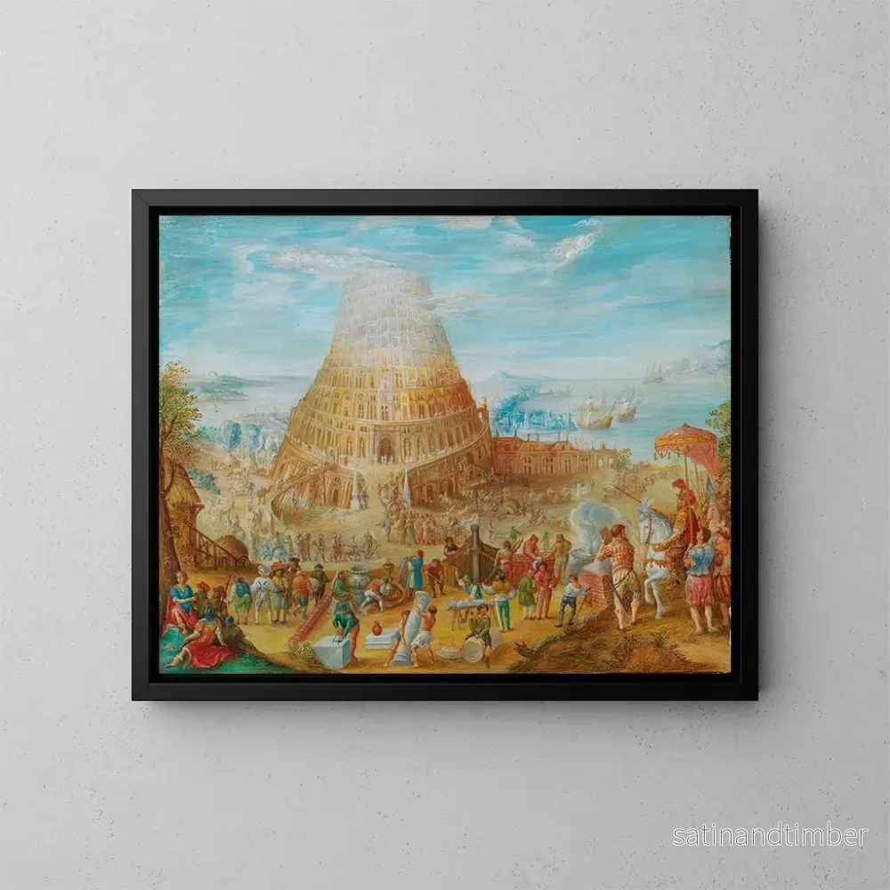 Reproduktion av målningen La Tour de Babel - Friedrich Brentel