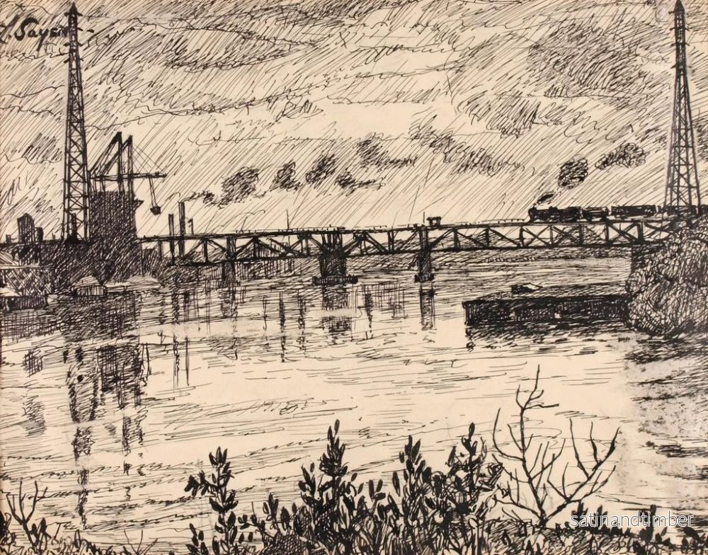 Reproduktion av målningen Schuylkill nr 3 - Henry Lyman Saen - Bild 2