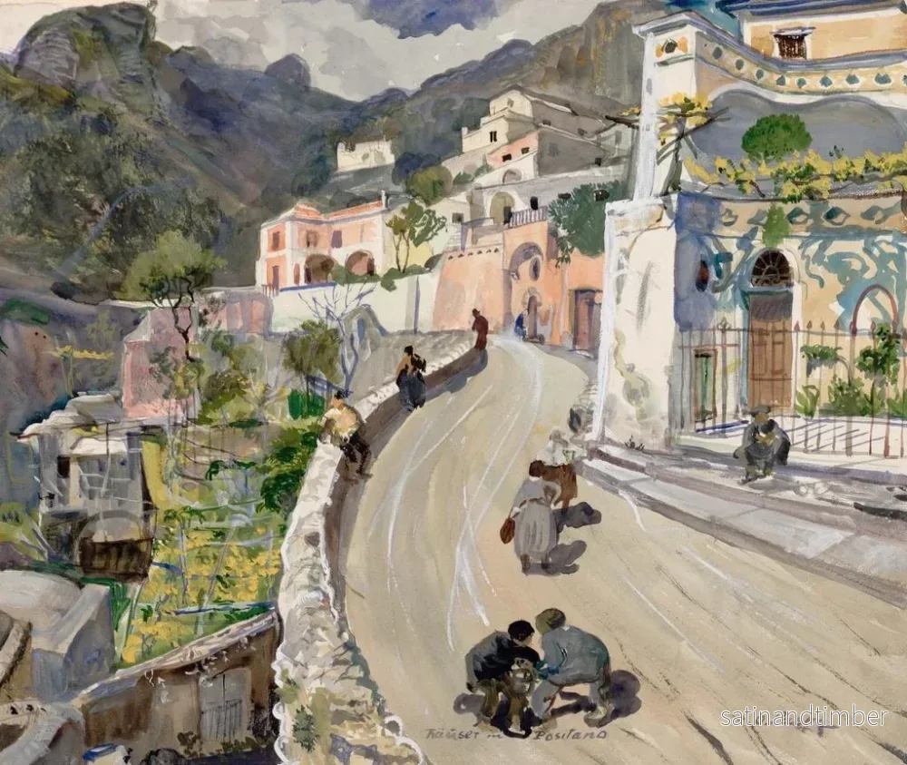 Reproduktion av målningen Vue de Positano - Oskar Laske - Bild 2