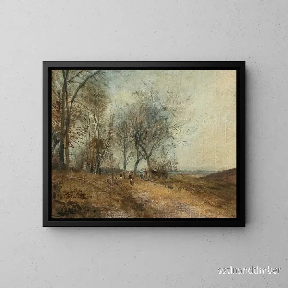 Reproduktion av målningen Prairies du Danube - Emil Jakob Schindler