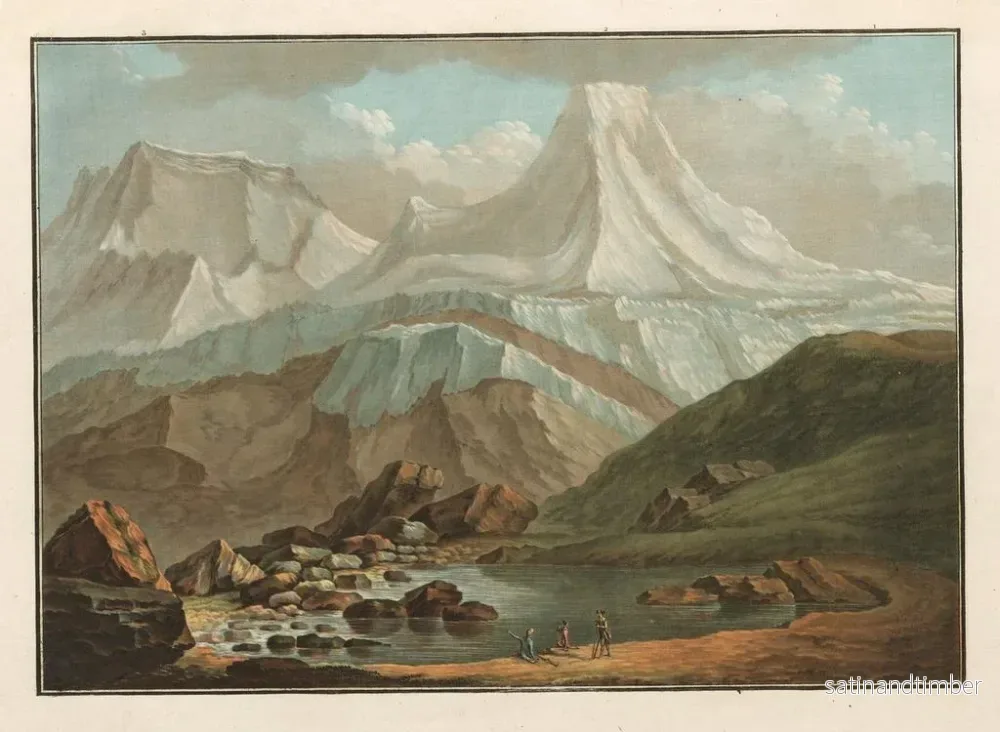 Reproduktion av målningen Vue du Grosshorn et du Breithorn avec le petit lac d'Oberhorn - Caspar Wolf - Bild 2