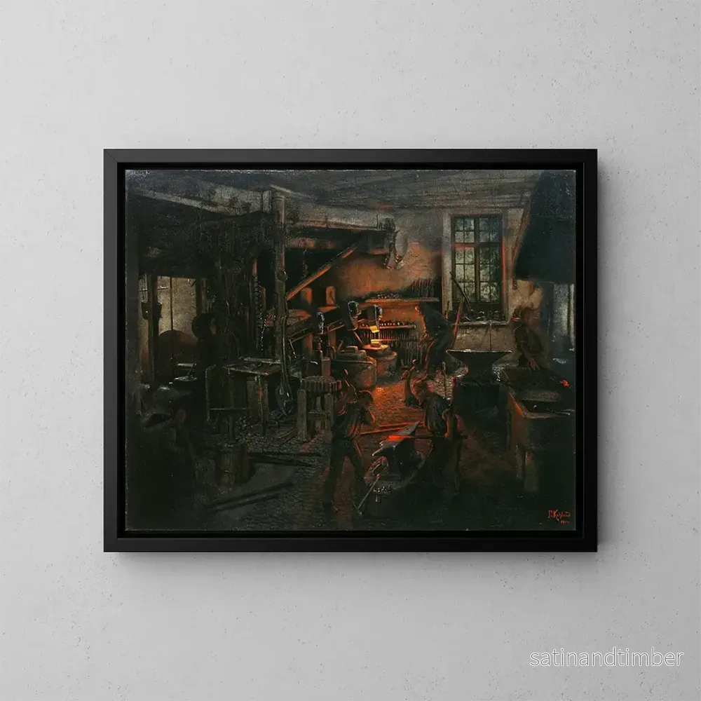 Reproduktion av målningen Le moulin à marteaux de Fauler à Falkensteig - Fritz Kohlund
