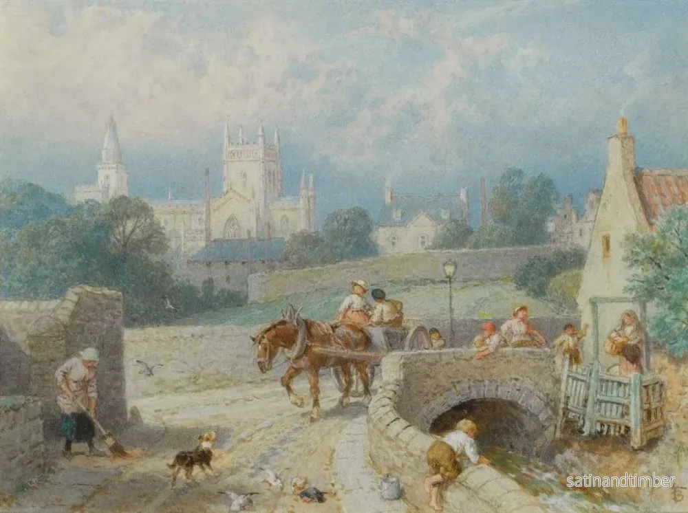 Reproduktion av målningen Abbaye de Dunfermline - Myles Birket Foster - Bild 2