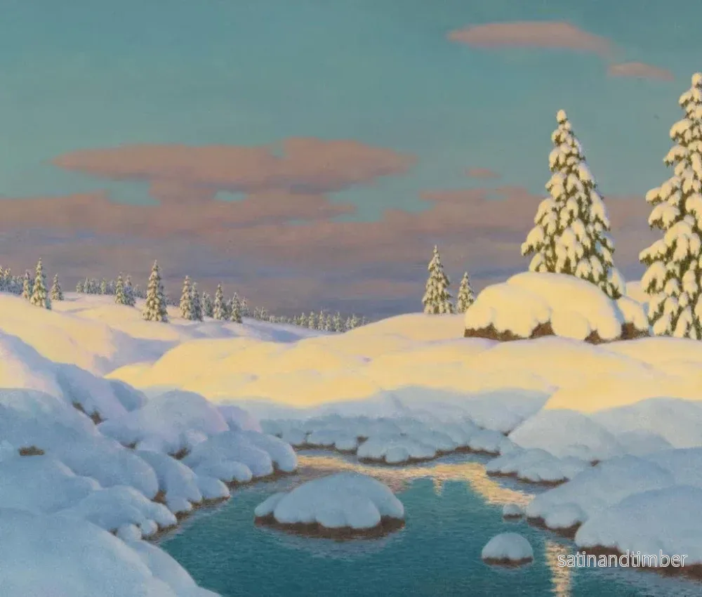 Reproduktion av målningen vinterlandskap - Ivan Fedorovich Choultse - Bild 2