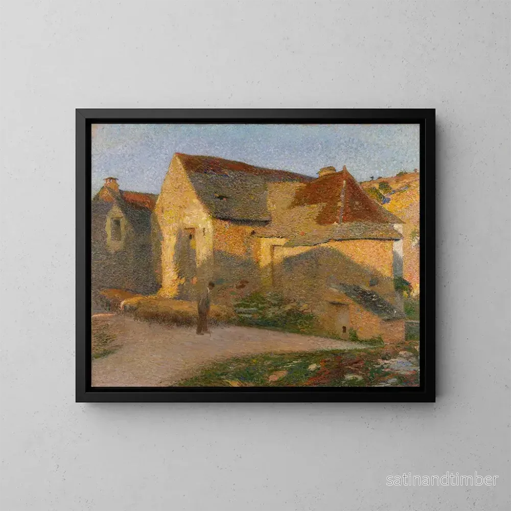 Reproduktion av målningen La vieille maison aux derniers rayons - Henri Martin