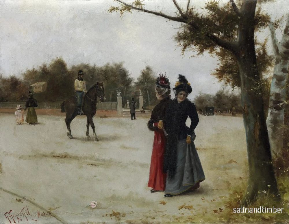 Reproduktion av målningen En promenad i parken - Guillermo Gómez Gil - Bild 2