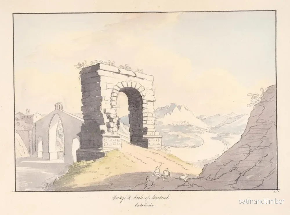 Reproduktion av målningen Arc du pont de Martorel, Katalonien - Charles Hamilton Smith - Bild 2