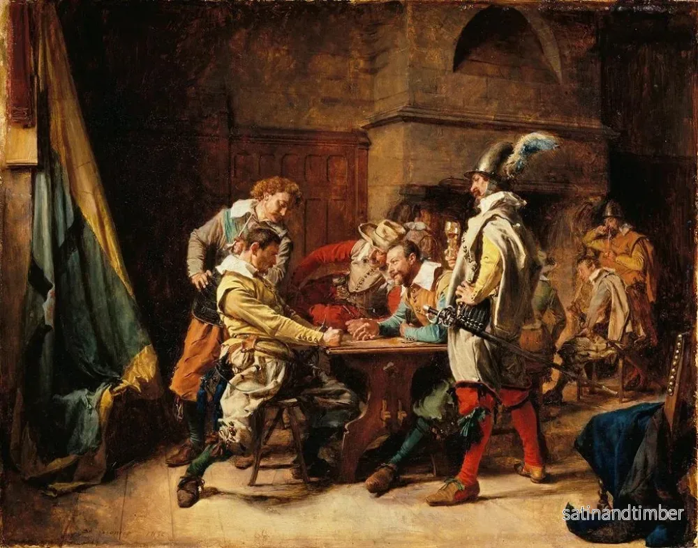 Reproduktion av målningen Le jeu perdu - Ernest Meissonier - Bild 2