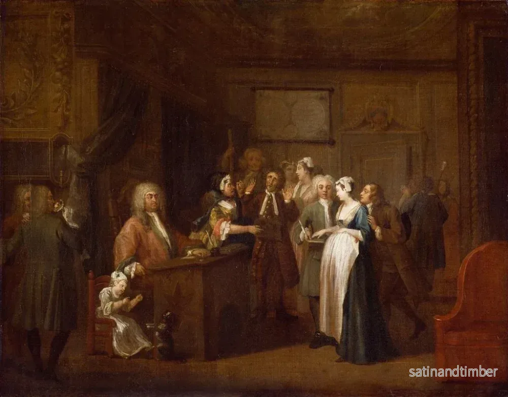 Reproduktion av målningen La Dénonciation - William Hogarth - Bild 2