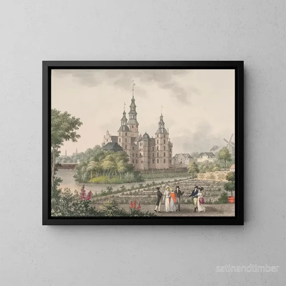 Reproduktion av målningen Château de Rosenborg - Søren L. Lange