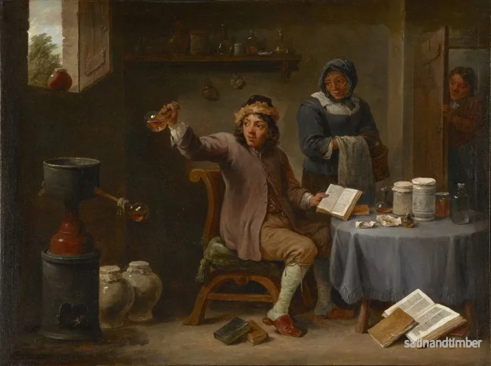 Reproduktion av målningen La Consultation - David Teniers den Yngre - Bild 2