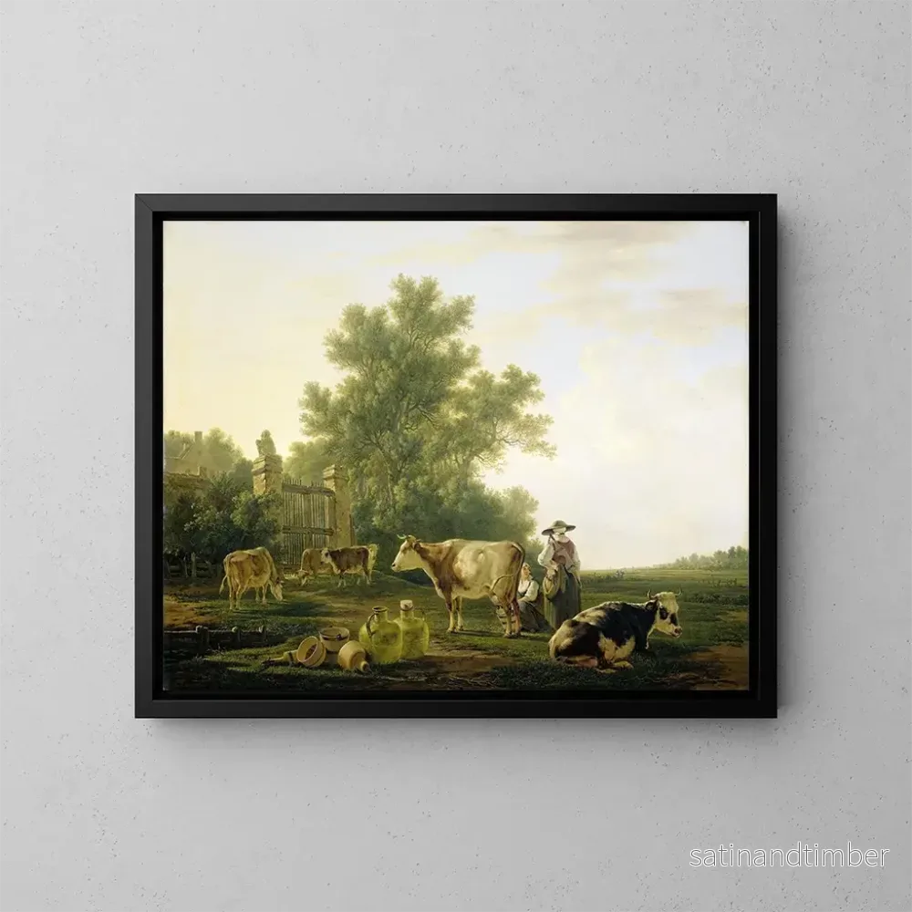 Reproduktion av målningen Längd: 60 cm x 80 cm, olja på duk, 1800-tal, konsttryck av Jacob van Strij