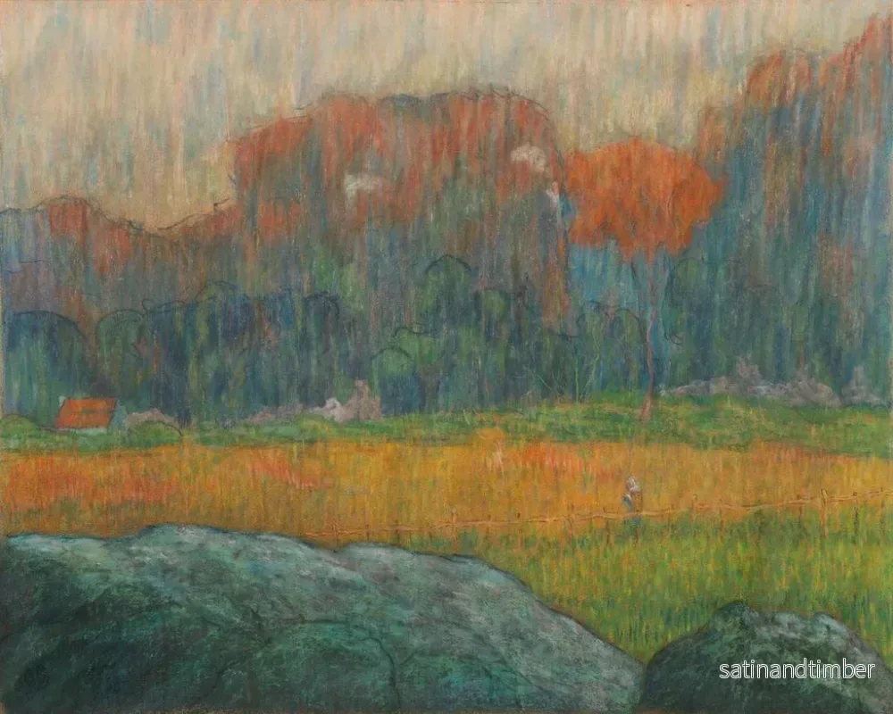 Reproduktion av målningen Landskap med figur och hus - Claude-Émile Schuffenecker - Bild 2