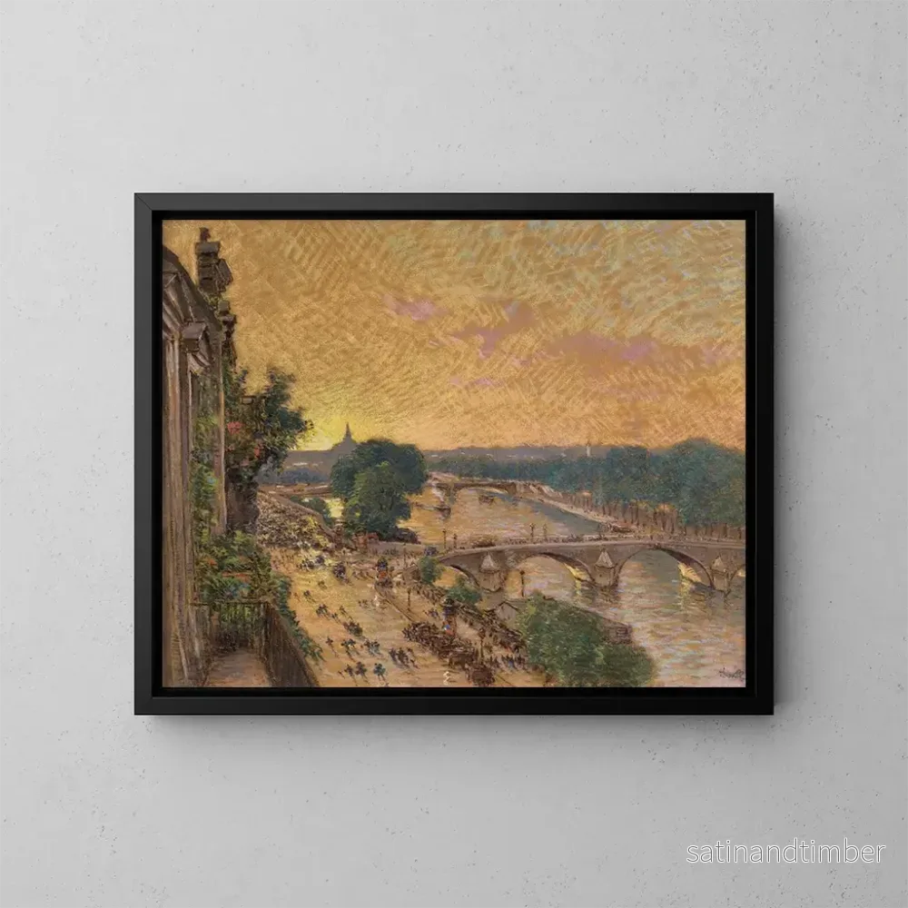 Reproduktion av målningen september 1914, mot Orsay stationen - Marie-Joseph Léon Clavel Iwill