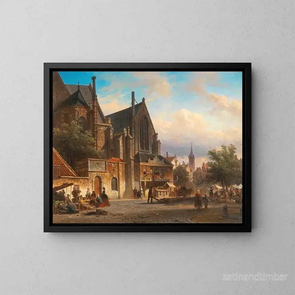 Reproduktion av målningen En scen från en nederländsk marknad – Elias Pieter van Bommel Reproduktion av målningen En scen från en nederländsk marknad – Elias Pieter van Bommel