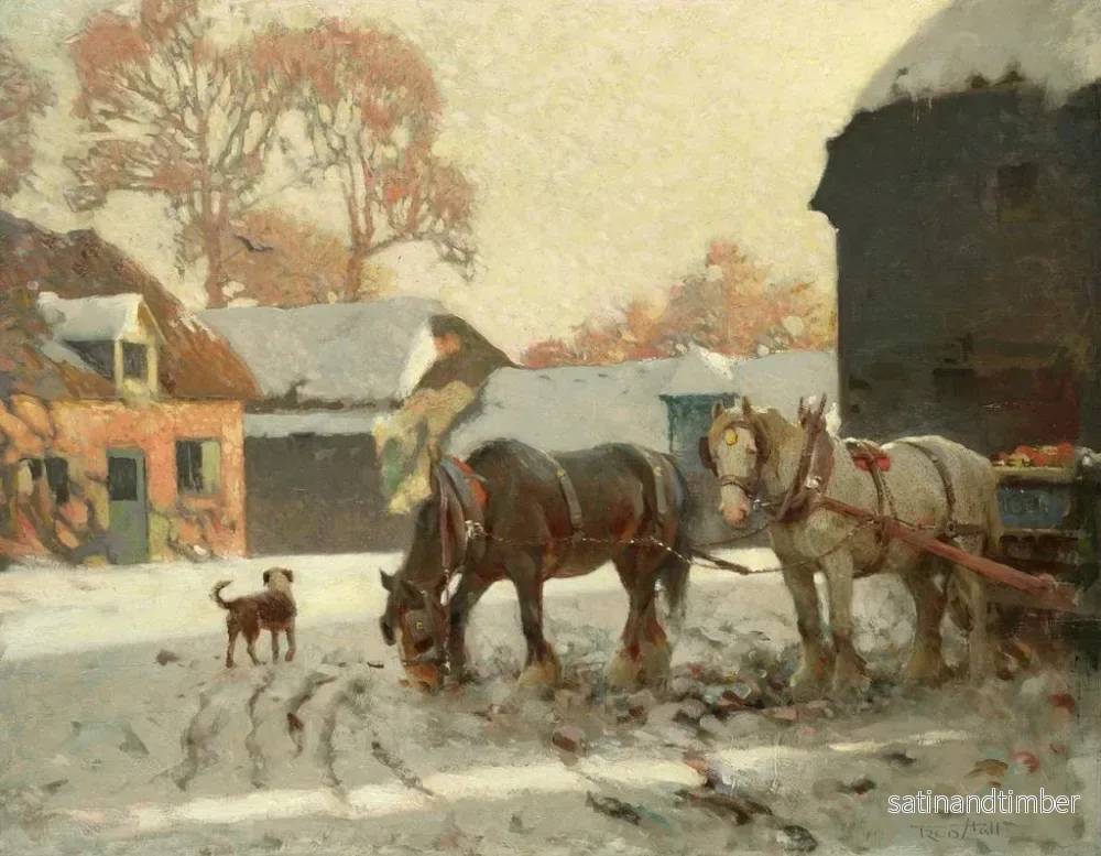Reproduktion av målningen En vintermorgon - Frederick Hall - Bild 2