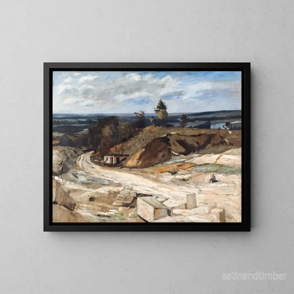 Reproduktion av målningen Carrière de pierre au bord de l'Oise II - Carl Fredrik Hill