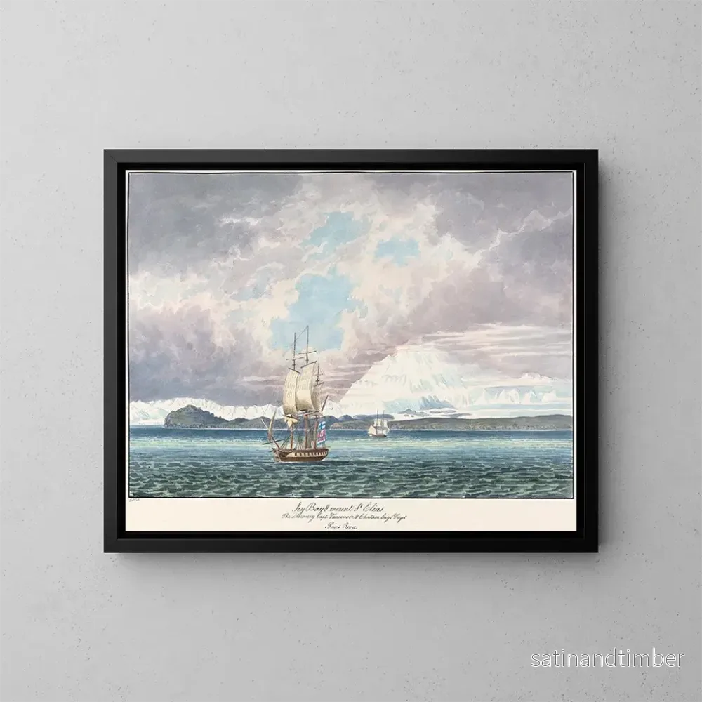Reproduktion av målningen Baie glacée du mont Saint Elias – Charles Hamilton Smith Reproduktion av målningen Baie glacée du mont Saint Elias – Charles Hamilton Smith
