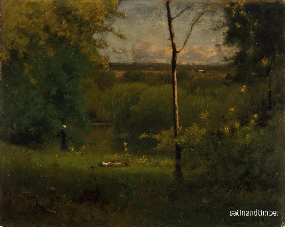 Reproduktion av målningen Vy över floden - George Inness - Bild 2