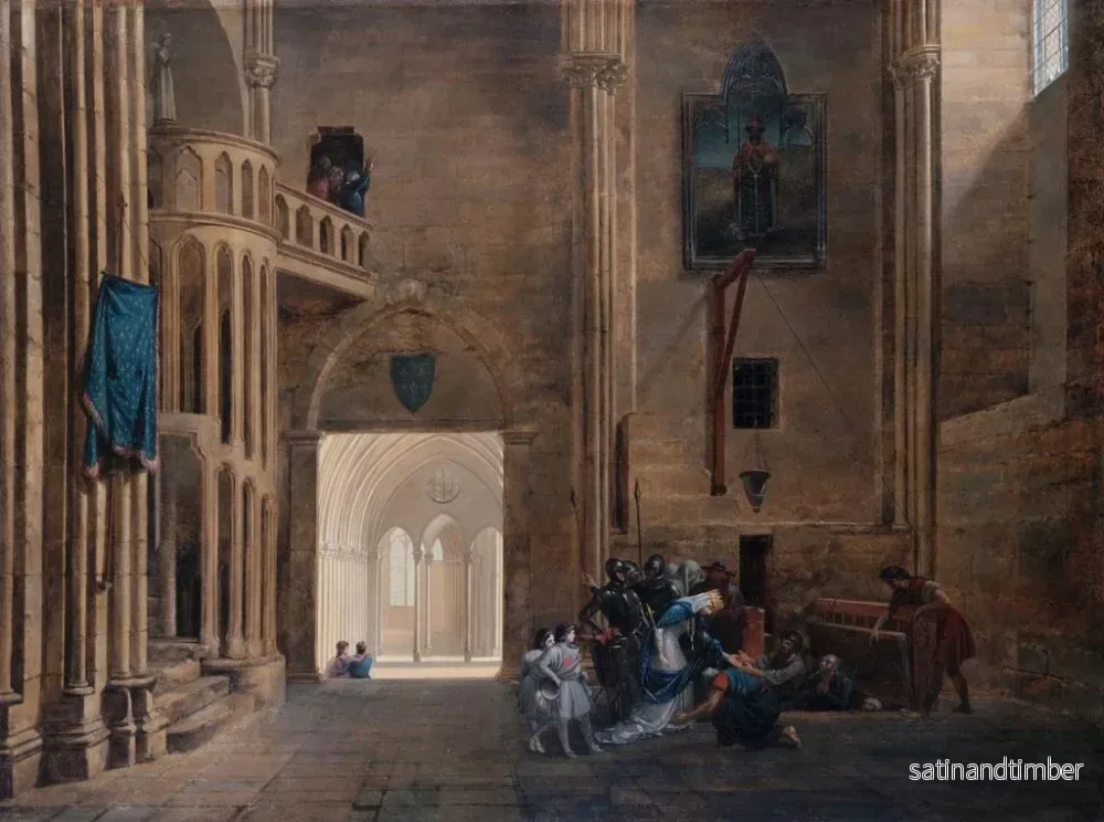 Reproduktion av målningen av La Reine Blanche de Castille délivrant les prisonniers - François-Marius Granet - Bild 2