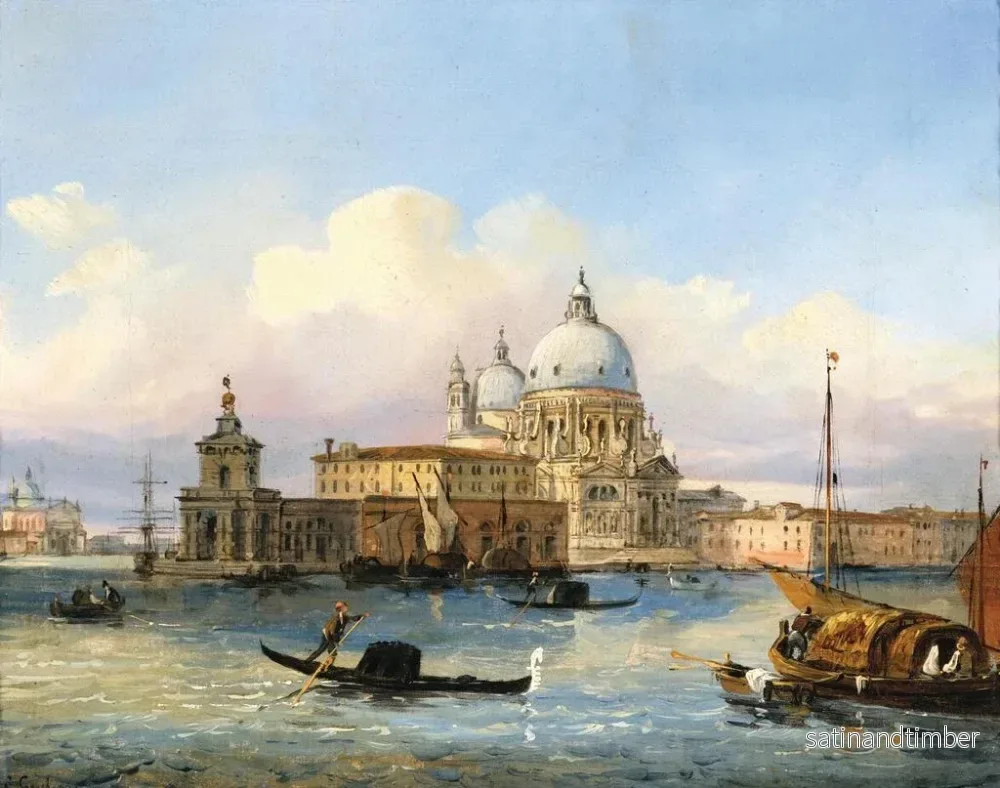 Reproduktion av målningen Venise, ingången till Grand Canal med Santa Maria della Salute och Punta della Dogana - Carlo Grubacs - Bild 2