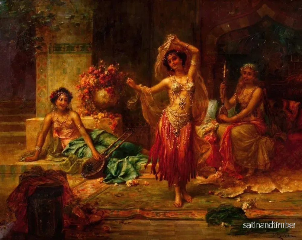 Reproduktion av målningen Divertissements de harem - Hans Zatzka - Bild 2