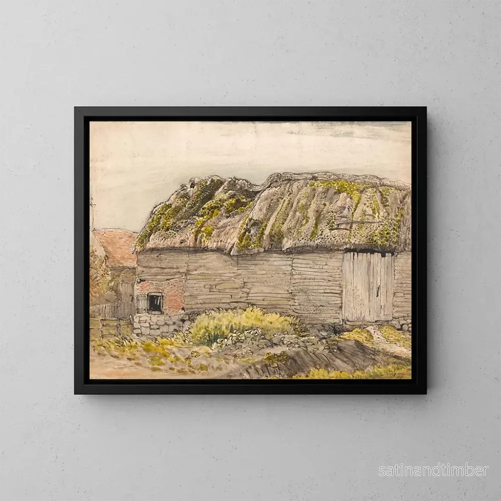 Reproduktion av målningen En lada med mossig tak i Shoreham - Samuel Palmer