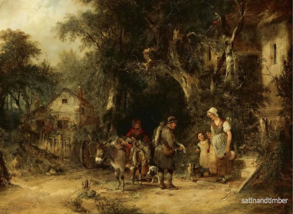 Reproduktion av målningen L'homme aux lapins - William Shayer - Bild 2